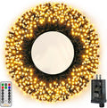 Ollny Christmas Lights 500LED 164FT Long Christmas Tree Lights with 8 Modes Remote Timer IP44 Waterproof Outdoor Christmas Lights for Tree House Yard Outside Xmas Decorations Warm White