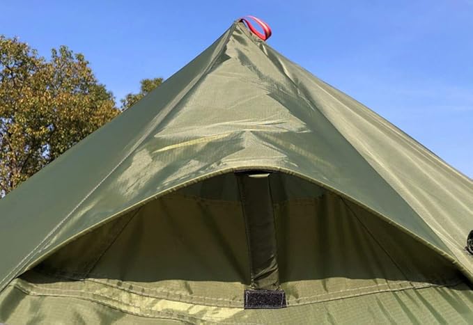 DANCHEL OUTDOOR Backpacking Hot Tent with Stove Jack 4 Season Lightweight Tipi Tent for 2/4/6 Person Winter Camping Hunting 10.5FT-16.4FT