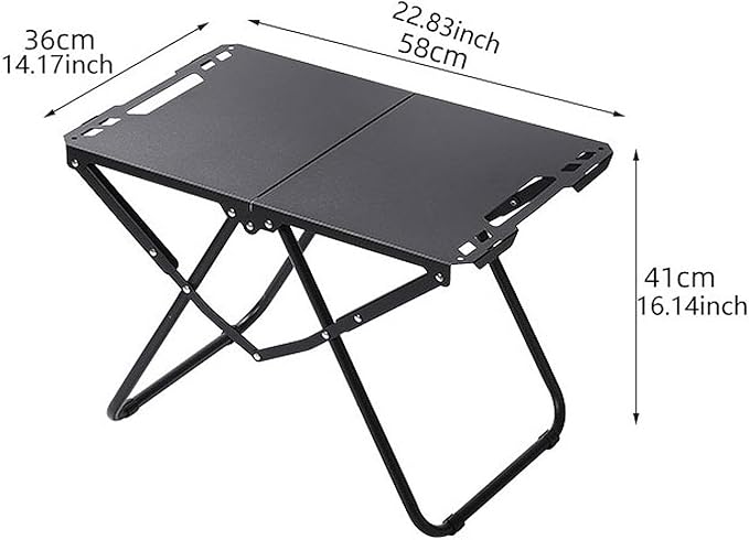 Folding Camping Table Foldable Table Multipurpose Portable Folding Table Outdoor Table for Camping Patio Barbecue Outdoor Black