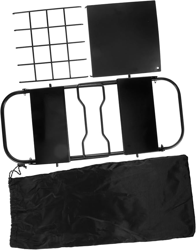 Hemoton Portable Folding Camping Table Metal Grill Table Outdoor Picnic for Patio BBQ Folding Camping Furniture