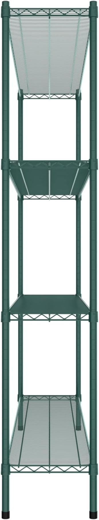 Commercial NSF Listed Green Epoxy Stationary Wire Shelving Kit 14 x 72 x 74 with 4 Shelves Perfect for Warehouse Walk-in Refrigerator Freezer Grocery Store Restaurant Dishroom