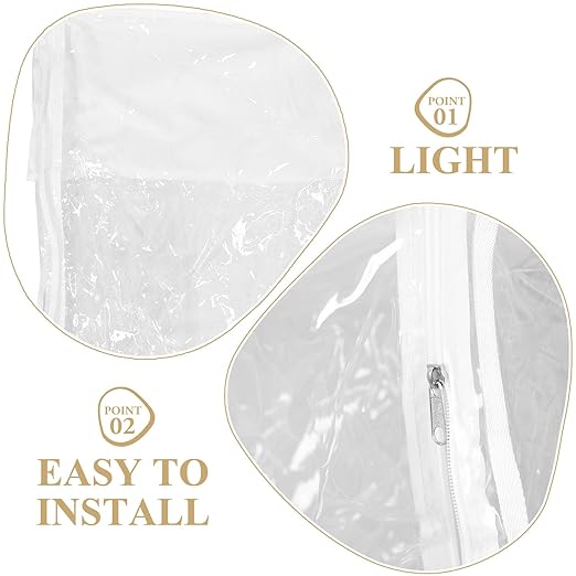 Protective Cover PVC 28X23X33 Inch Anti-Scratch Shield for Bakery Bun Pan Rack Appliance Dustproof Storage Accessory