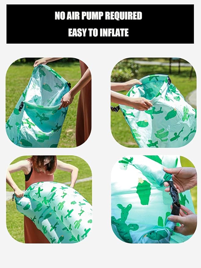 Inflatable Lounger Air Chair Sofa Bed Sleeping Bag Couch for Beach Camping Lake Garden ¡­ (Astronaut)