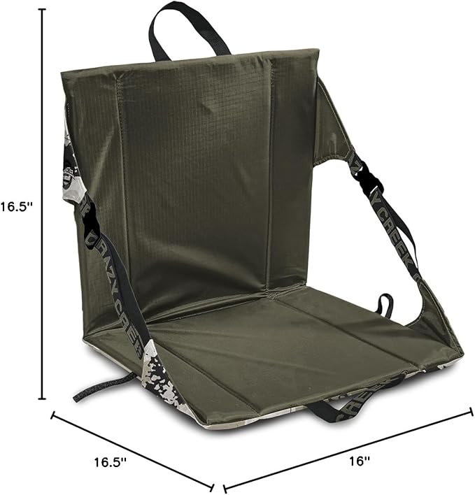 Crazy Creek Original Chair Perfect for Stadium Seats Camping Hiking &amp More Comfort on All Terrains Adjustable Straps Lightweight Design Water-Resistant Camo