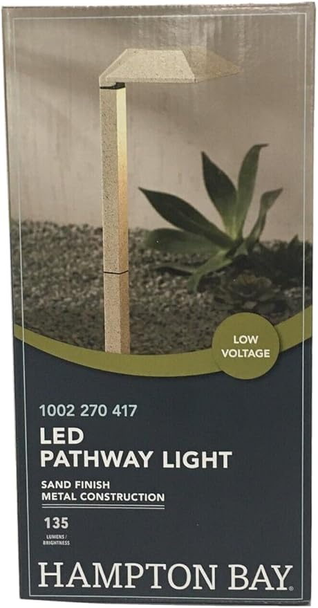 Hampton Bay Low-Voltage 2.7-Watt Sand Outdoor Integrated LED Landscape Modern Down Light Path Light