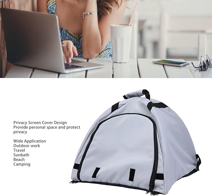 Laptop Privacy Tent - Water Proof Oxford Cloth Cover for Outdoor Travel | Foldable Sun &amp Rain Shielded with Storage Bag