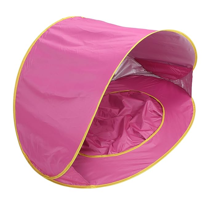 Baby Beach Tent Sun Shade Pop Up Tent with Pool for Outdoor Activities Lightweight and Portable (Roseate)
