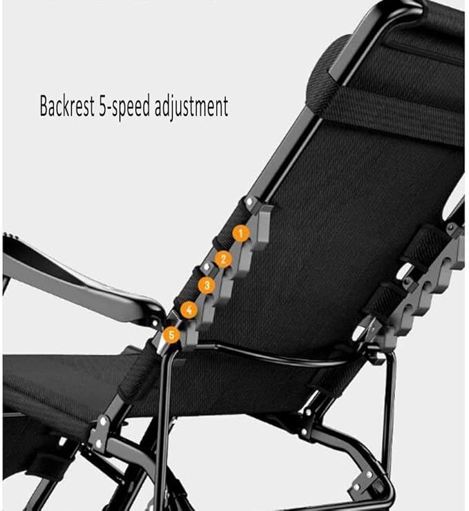 Lounger Garden Loungers Folding Chair Folding with Cotton Pad Adjustable Chair Multi-Functional Adult Office Lunch Portable Outdoor Garden Lounge Chair