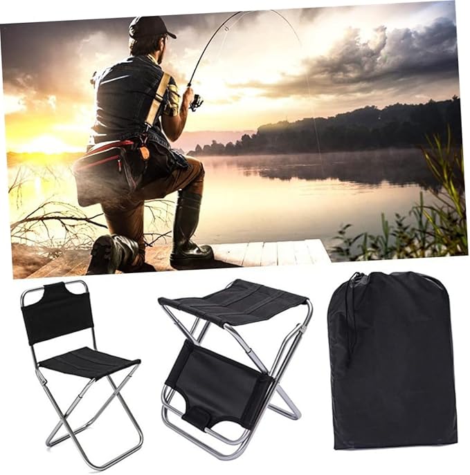 Lightweight Portable Fishing Folding Chair Foldable Camping Stool for Outdoor Activities Travel and Gardening Durable Easy to Carry Versatile Use