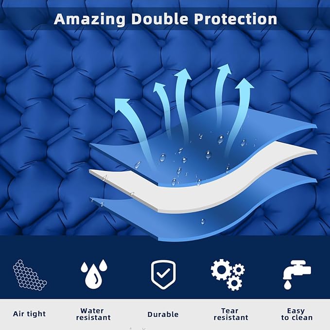 Thickened Inflatable Camping Mattress for Infiniti QX60 2013-2025 SUV 7-Seater Portable Air Bed for Camping Hiking and Outdoor TravelDark Blue