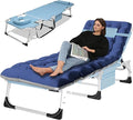 LILYPELLE Portable Folding Camping Cot Adjustable 5-Position Face Down Folding Chaise Lounge Chairs Outdoor Portable Bed Sleeping Cot for Camping Pool Beach Patio