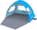 Gorich Easy Pop Up Beach Tent for 3-4 Person UPF 50+ UV Protection Beach Umbrella Sun Shelter Portable Lightweight Shade with Easy Foldable &amp Instant Setup