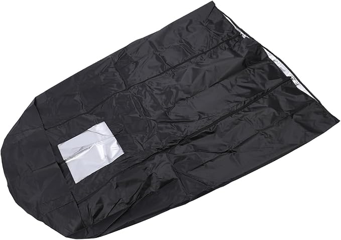 Bread Rack Cover Water Dust Proof Bakery Single Rack Cover with Visible Window 420D Silver Coated