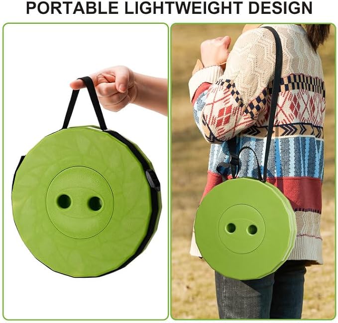 Upgraded Collapsible Stool Lightweight But SturdyPortable Collapsible Stool Retractable Stool for Fishing Hiking Tours BBQ Parties Outdoor Activities
