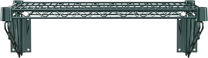 14 x 24 Green Epoxy Wire Wall Mount Shelf