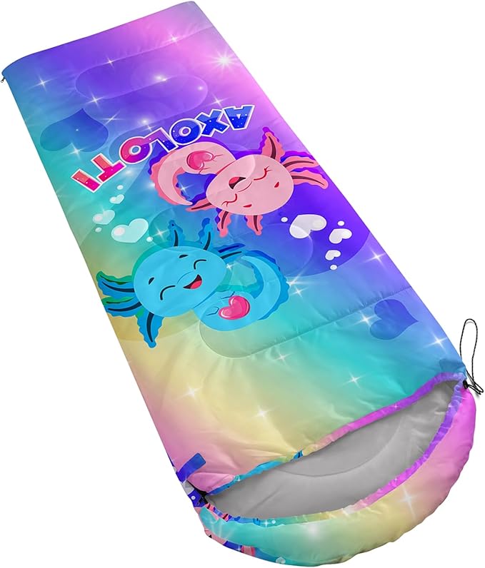 AILONEN Outer Space Astronaut Camping Sleeping BagsLightweight &amp Waterproof3 Season Warm &amp Cool WeatherCartoon Sleeping Bags for KidsBoys Girls TravellingOutdoors