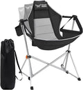 Hammock Camping Chair – Folding Swing Chair with Headrest &amp Cup Holder 300 lbs Support Breathable Mesh Portable &amp Lightweight for Outdoor Camping Fishing Patio &amp Travel