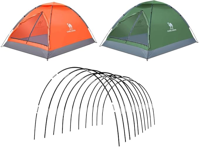 DIY Tent Pole Replacement Tent Pole Greenhouse HoopsTelescopic RodLong Approximately 52ft Diameter - 6.5mm36 Packs for Hiking Camping Backpacking Tent