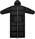 Thermotuff Wearable Sleeping Bag with Dual Hoodie Long Sleeves Pockets &amp Adjustable Drawstring - Ideal for Camping Cold Weather Hiking and Stadium Sak Blanket