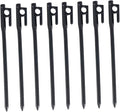 TOYANDONA 8Pcs Cast Iron Tent Stakes Durable Pegs for Outdoor Camping Garden Use Ground Fixing with Smooth Tip for Easy Soil Insertion