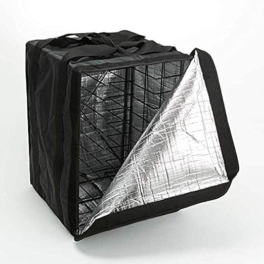 American METALCRAFT Inc. American Metalcraft BLB1926 Deluxe Pizza Delivery Bag with Rack Black 27