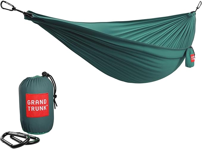 Grand Trunk Ultralight Camping Hammock - Lightweight and Portable Travel Hammock for Camping Hiking Backpacking Beach and Other Travel Green