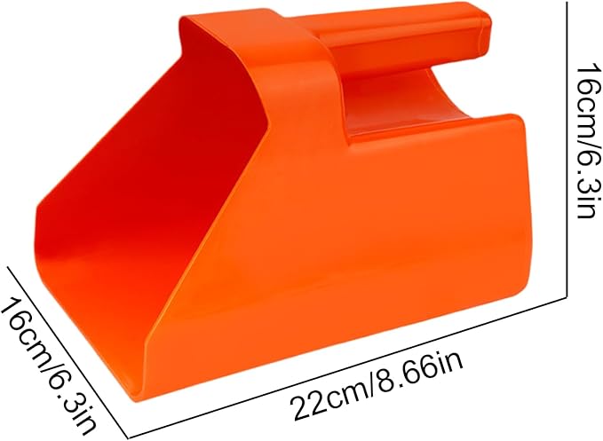 Pet Food Scoop – Industrial Strength Utility Scooper Easy Pour Design Large Volume Handle | Dry Feed Dispensing Livestock Care Ranch Farm Homestead Kitchen and Storage Use