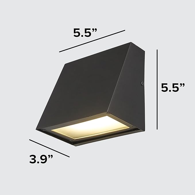 TRANS GLOBE Lighting I Celestia 5 Inch LED 3000K Outdoor Wall Light | Bronze Finish with Frosted Glass I 1288 Lumens | Dark Sky Outdoor Down Light | Modern Contemporary Fixture I LED-51560 BZ