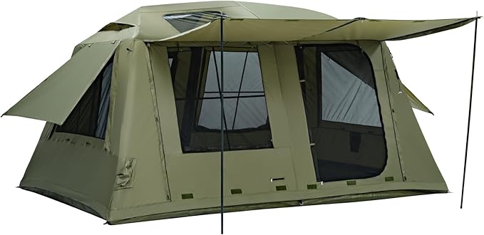 MC TOMOUNT Inflatable Tents for Camping 6/8/10 Person Large Family Blow Up Camping Tent with Hand Pump Easy Setup Air Glamping Tent for Outdoor Picnic Party