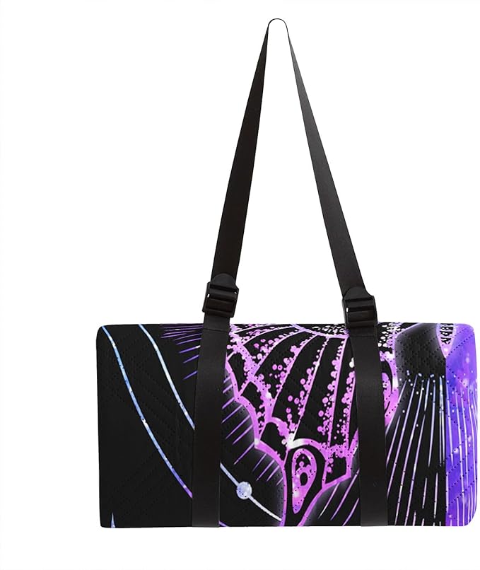 Outdoor Picnic Blanket Portable Ultrasonic Waterproof Picnic Mat Symmetrical Butterfly Printed Camping Beach Mat for Sand and Wet Grass Hiking (Symmetrical Butterfly1 L)