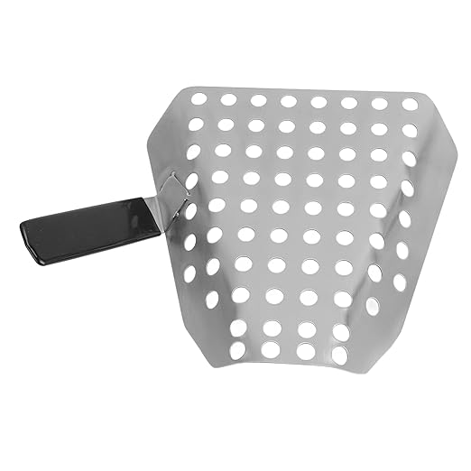 ANGGREK Fries Scoop Stainless Steel Ergonomic French Fry Scooper with Holes for Popcorn Lightweight Design for Quick Serving at Events or Home