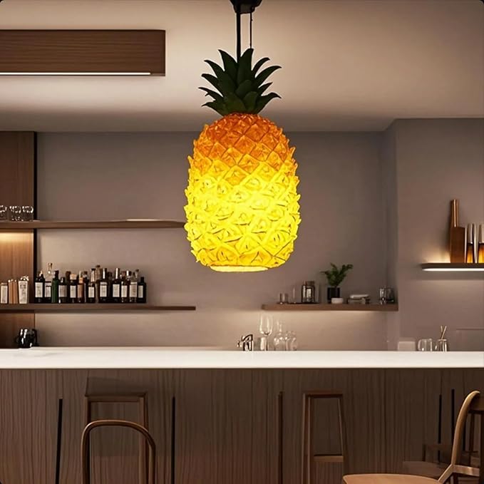 Pineapple ChandelierModern Chandelier Adjustable Height E26 Modern Industrial Resin Materials are More TransparentSuitable for Kitchen·RestaurantBedroomBarCafeteria