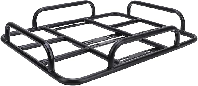 Universal Food Delivery Box Rack Rear Grille Heavy Duty Iron Bracket for Electric Bike and Motorcycle Sturdy Delivery Food Box Base with High Load Capacity
