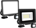 20W Motion Sensor Flood Light Outdoor 2000 LM Outdoor LED Spotlight IP66 Waterproof 6000K Daylight Security Lights for Garden Garage Yard Sports Ground （2 Pack） 110V