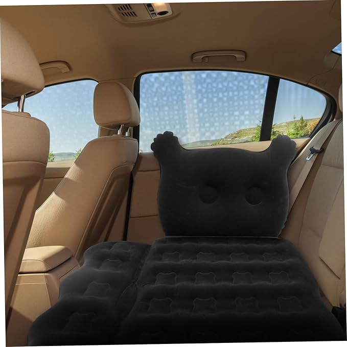 SUPVOX 1Set Comfortable Cartoon Theme Inflatable Air Mattress Bed for SUV Outdoor Sleeping Cushion Easy Inflate Deflate with Pump Practical Travel for Car Camping