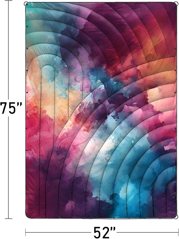 Camping BlanketLightweight Puffy Printed Camping Blanket Packable Outdoor Blanket for CampingTraveling Stadium Hiking Picnics