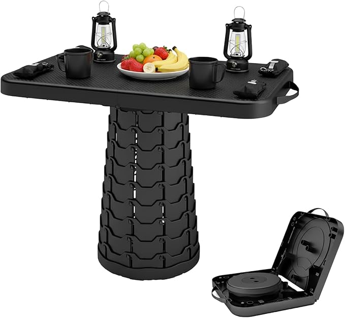 Small Portable Folding Table Ultralight Collapsible Foldable Picnic Table and Stool 2 in 1 for Outdoor Camping BBQ Cooking Festival Beach Home Use