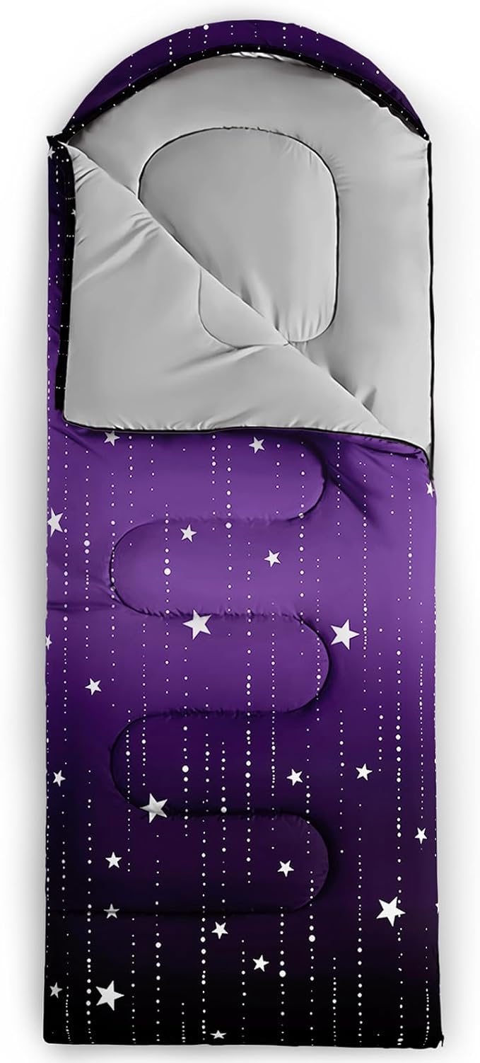 QOOMO Camping Sleeping Bags3 Season Warm &amp Cool WeatherLightweightWaterproof Sleeping Bags for Adults &amp KidsTravelingand OutdoorsCamping Gear Equipment