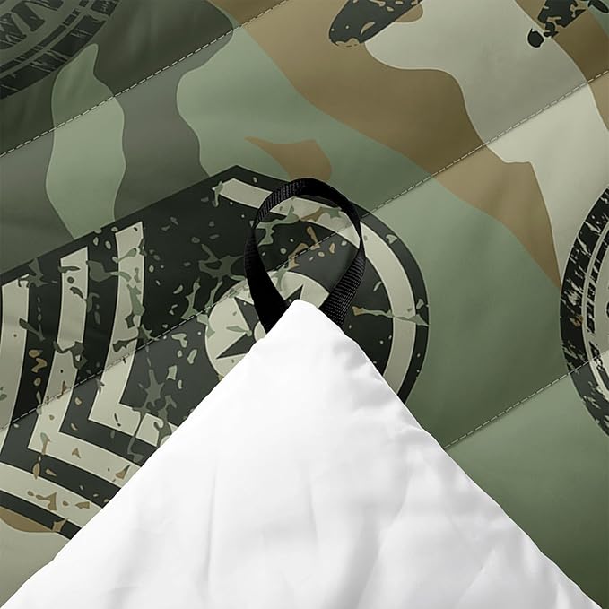 Axolotl Camouflage Printed Camping BlanketLightweight Portable Waterproof Puffy Military Themed Travel BlanketAircraft Medal Packable Outdoor Blanket for PicnicCampingTravelStadiumHikingGreen