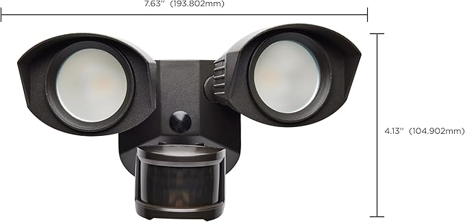 Nuvo 65/213 LED Dual-Head Security Light 3000K Motion Sensor Bronze