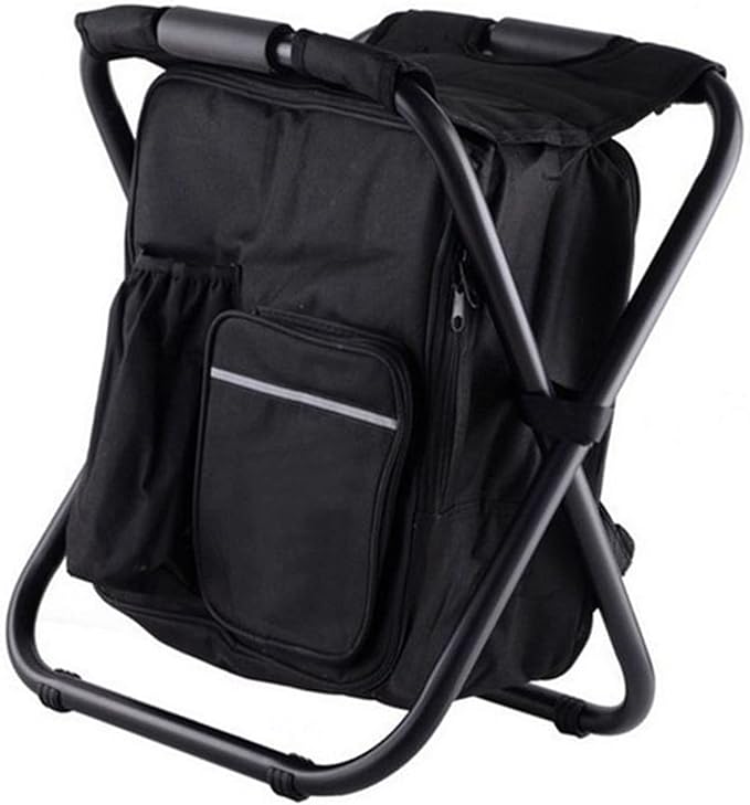 Drfeify Fishing Backpack Cooler ChairLightweight Large Capacity Stool Backpack Cooler Chair for Travel Beach Hiking Picnic