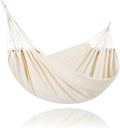 SUNCREAT Camping 2 Person Canvas Hammock Double Travel Hammock 475 lbs Capacity Natural