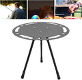 Topyond Folding Camping Table Portable Height Adjustable Outdoor Small Round Table Lightweight Aluminum Alloy Beach Table for Travel and Camping