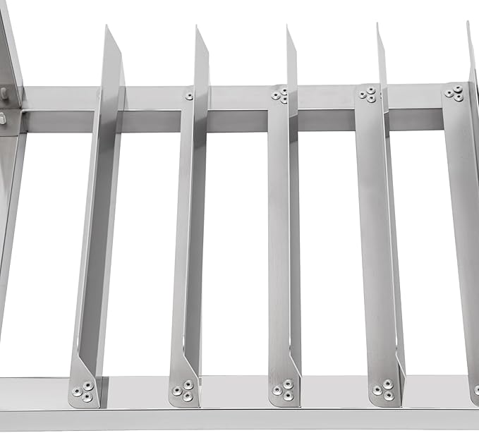 Pan Rack 5-Tier Tabletop Stainless Steel Baking Tray Racks with 4-Non-slip Feet and Allen Key Portable Floor Mount Bakery Rack Commercial Sheet Pan/Bun Pan Rack for Bakeries (21 x 13 x 18 inches)