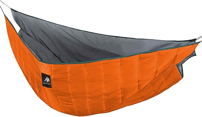 AYAMAYA Single &amp Double Hammock Underquilt Full Length Big Size Under Quilts for Hammocks Camping Backpacking Essential Winter Cold Weather Warm UQ Blanket Bottom Insulation