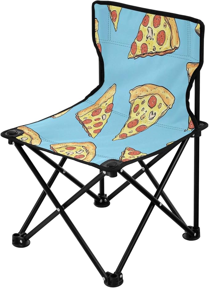 Pizza Slices Folding Camping Chairs Lightweight Portable Beach Chair Lawn Chair for Leisure