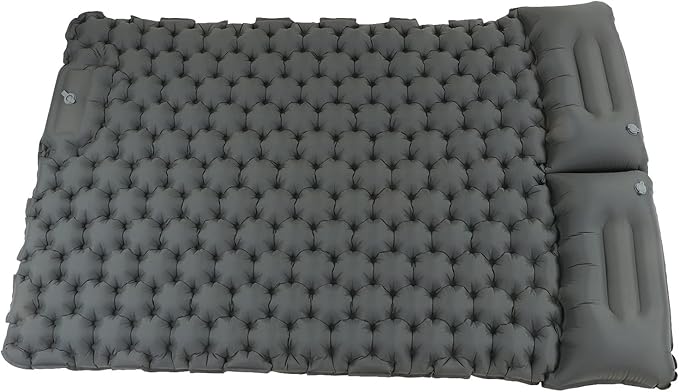 Camping Sleeping Pad Waterproof Nylon Ergonomic Support Foot Press 60S Inflating Mat - Quick Inflation Tear Material Ideal for Outdoor Adventures