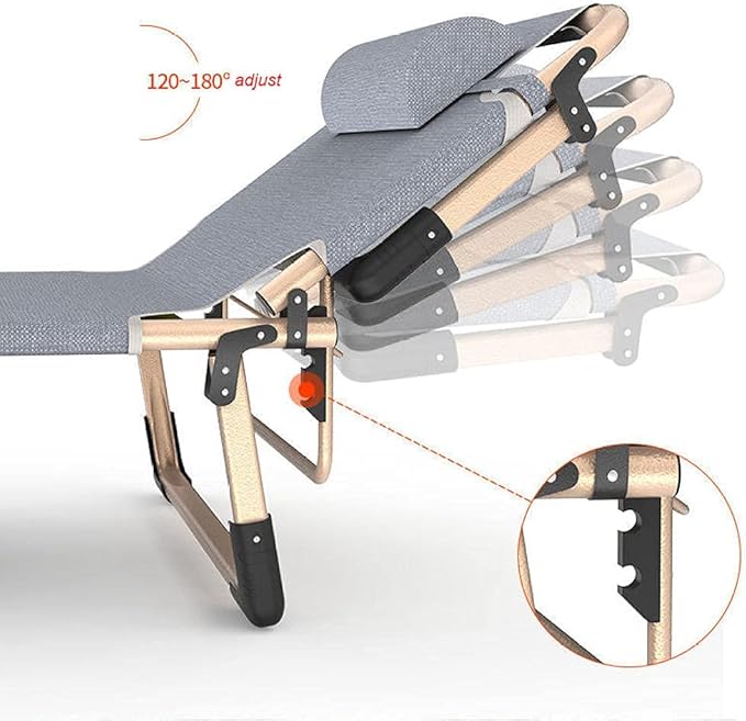 Folding ReclinerFolding Single Office Lunch Break BedFoldable Portable Household Adult Camp Bed Recliner Bed Multi Functional Reclining Chair-1