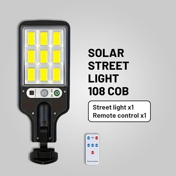 Solar Street Lights Outdoor Solar Lights Outdoor Wide Angle Solar Flood Lights Motion Sensor Dusk to Dawn Remote Control Waterproof IP65 Parking Lot Lights Commercial for Yard(4)