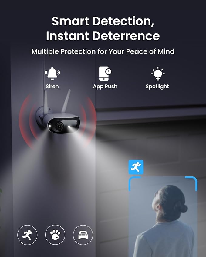 REOLINK 4K 8MP 180° Panoramic Security Camera with Dual-Lens 2.4/5GHz Dual-Band Wi-Fi 6 Motion Track Up to 512GB microSD Card Storage Plug-in Power Color Night Vision Elite WiFi